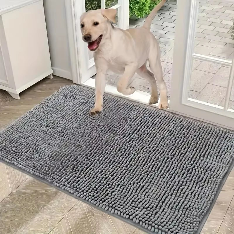 Dog Doormats for Muddy Paws Absorbent Non-Slip Washable Mat Anti-Slip Quick-Drying Microfiber Mud Mat Pet Accessories
