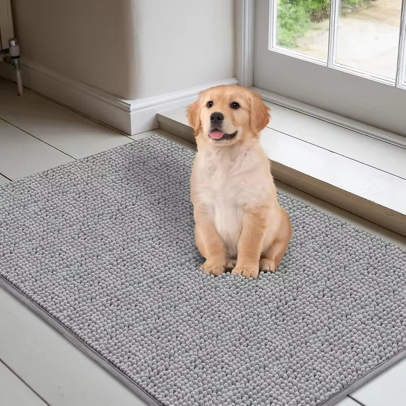 Dog Doormats for Muddy Paws Absorbent Non-Slip Washable Mat Anti-Slip Quick-Drying Microfiber Mud Mat Pet Accessories