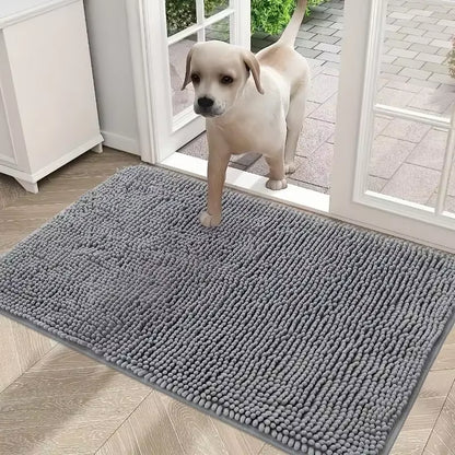 Dog Doormats for Muddy Paws Absorbent Non-Slip Washable Mat Anti-Slip Quick-Drying Microfiber Mud Mat Pet Accessories